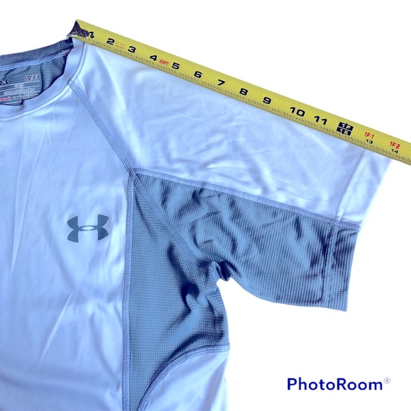 UNDER ARMOUR Fitted Shirt Heat Gear Short Sleeve White Small Men’s - Picture 7 of 13